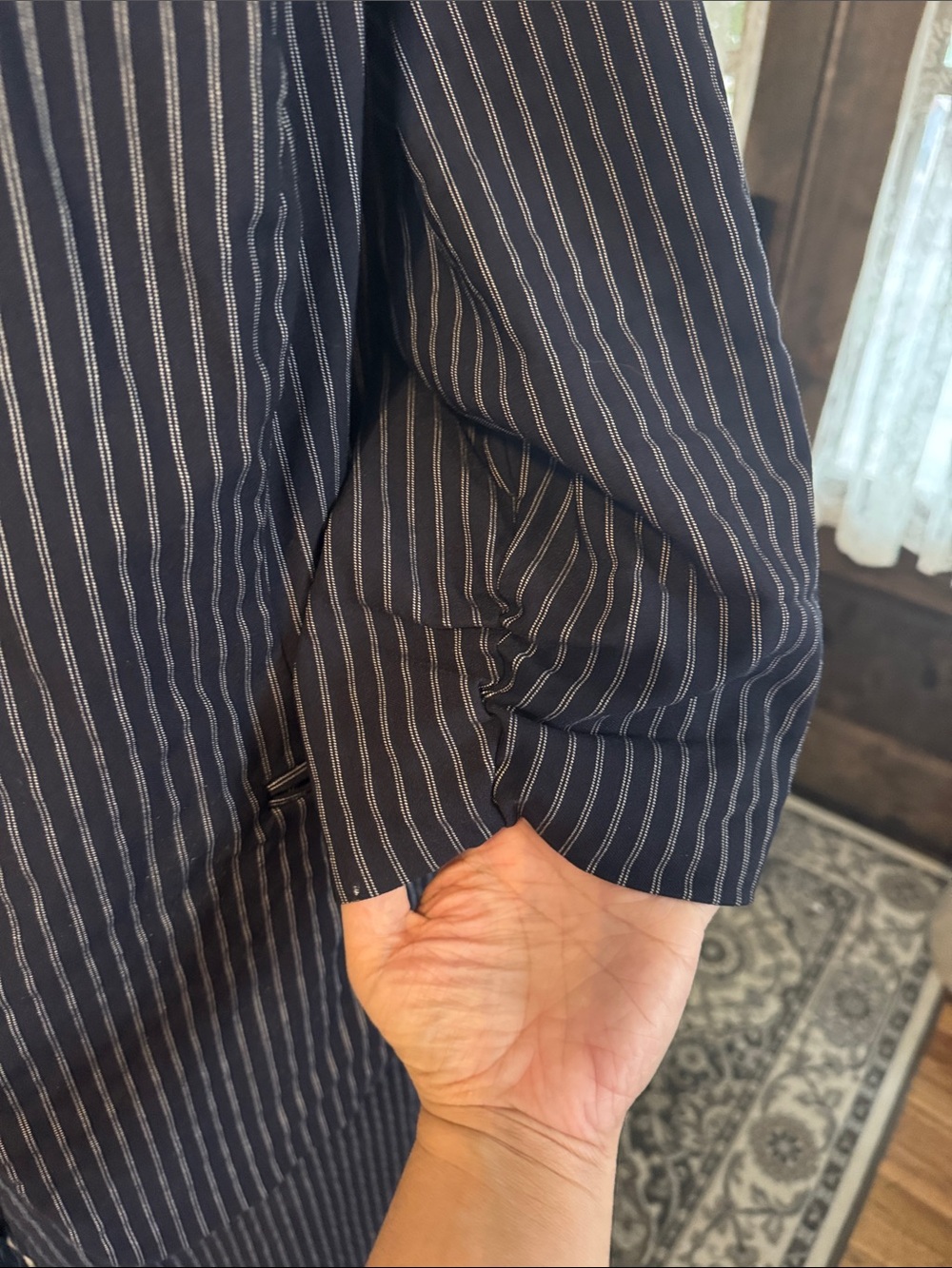 torrid Navy Pinstripe Women's Two-Piece Suit - Picture 3 of 5